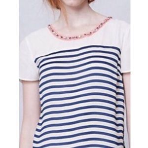 Maeve cream and navy shirt (from Anthro)